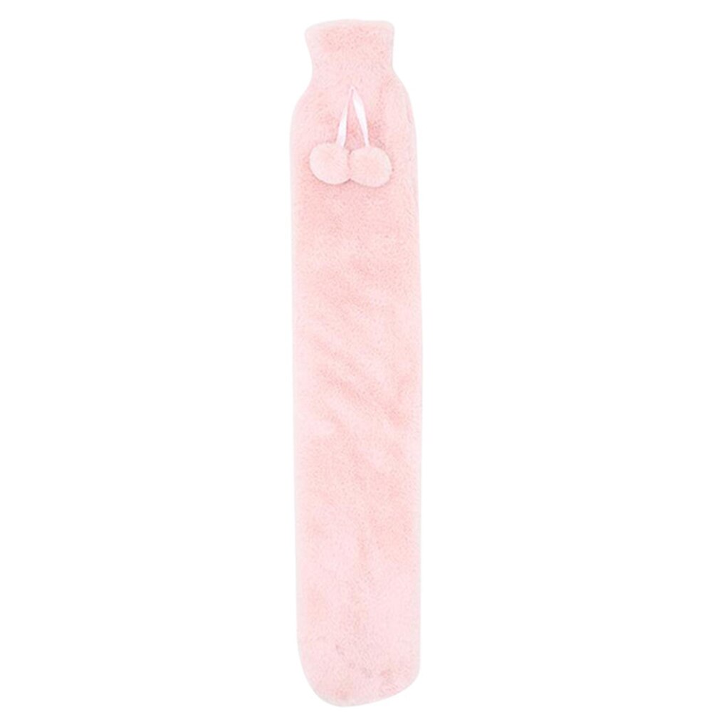 52cm Removable Cover Fur Rubber Water Bottle Extra Long Christmas Water Bottles Bag For Waist Hand Foot Warming: E