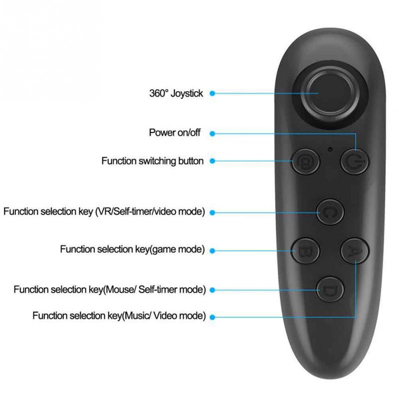 Remote Control for Android Phone Bluetooth-compatible 4.0 Update Wireless VR Headset Game Controller Joystick Gamepad Remote