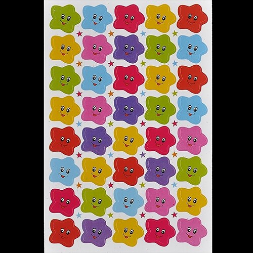 10 Sheets Smile Stars Decal School Children Kids Teacher Reward Cute Sticker Reward stickers