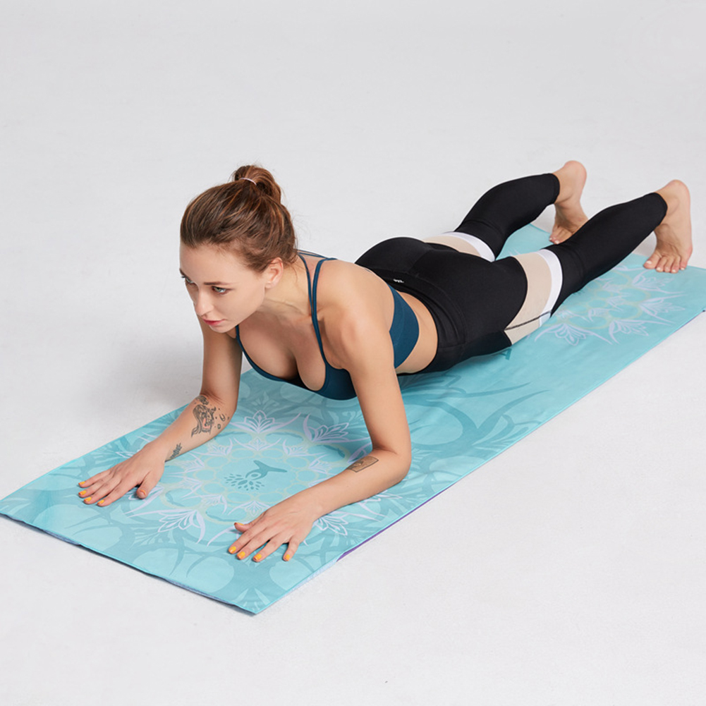 Toalla de microfibra para Yoga y Pilates, manta suave y cómoda con estampado deportivo, absorción del sudor, 185x63cm