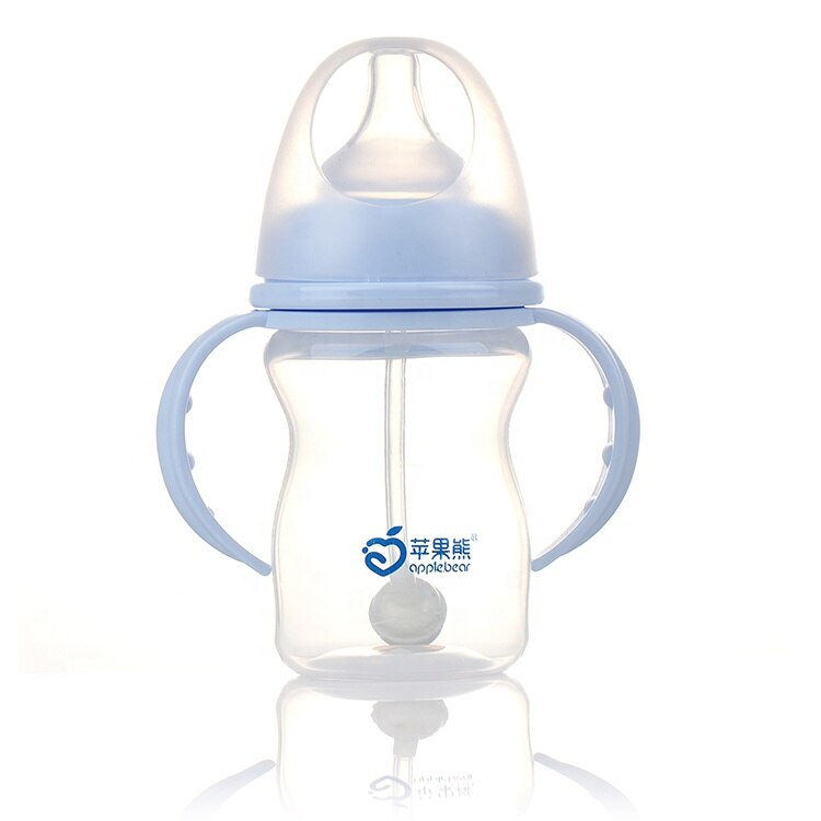 PP bottle wide mouth plastic dual-use baby bottle: Blue