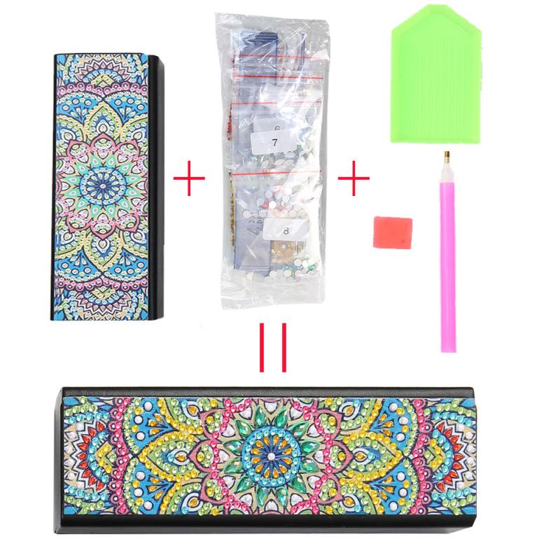 5d diy diamantmaleri briller oppbevaringsboks reise lær solbriller saken spesiell formet diamant oppbevaringsboks: 04