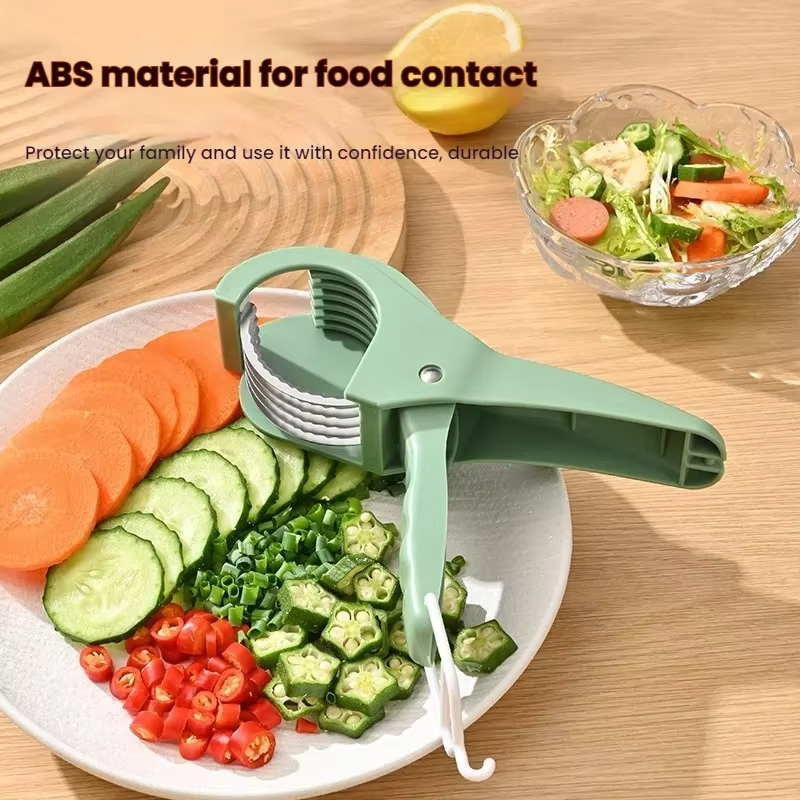 Hoofun keukengereedschap: roestvrijstalen groente- en fruitsnijder, multifunctionele saladesnijder, keukenaccessoires