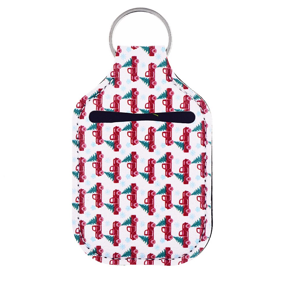 Spider Print Neoprene Hand Sanitizer Bottle With Keychain Bags 30ml Key Rings Hand soap Bottle Holder Halloween Christmas: 8