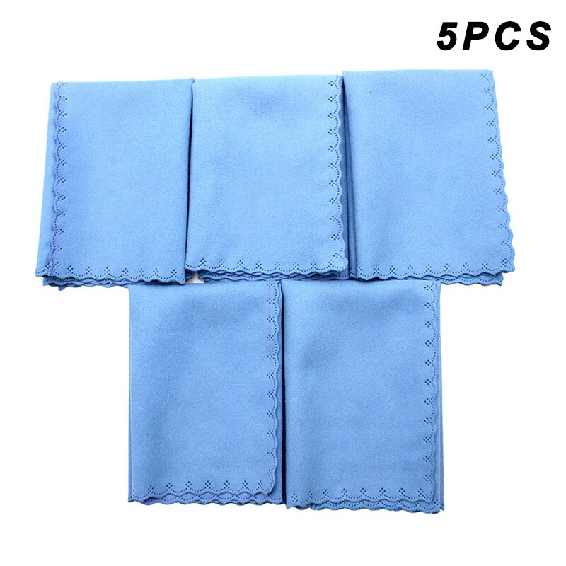 Instrumentos musicales de tela suave para guitarra y violín, accesorios para saxofón, 5 uds.: Azul