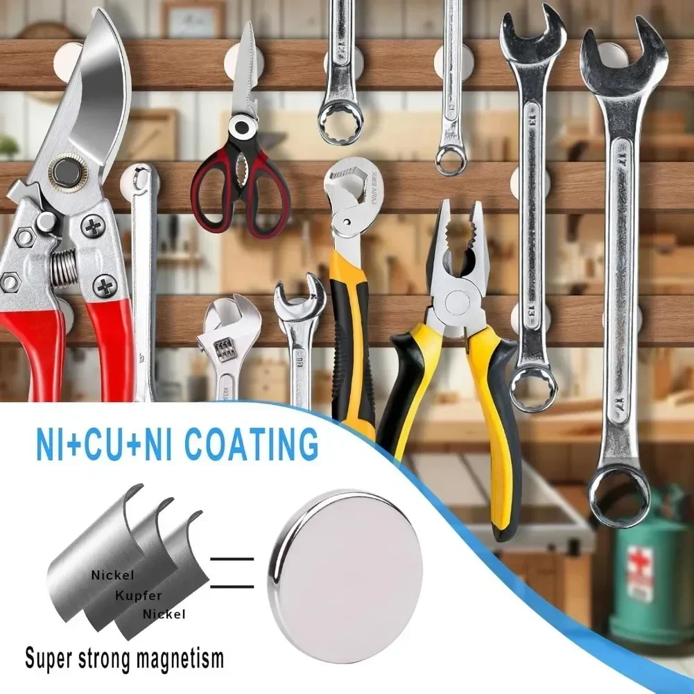 Super strong round magnets. powerful magnets for refrigerators, diy projects, construction, scientific research, crafts, and office use. super strong