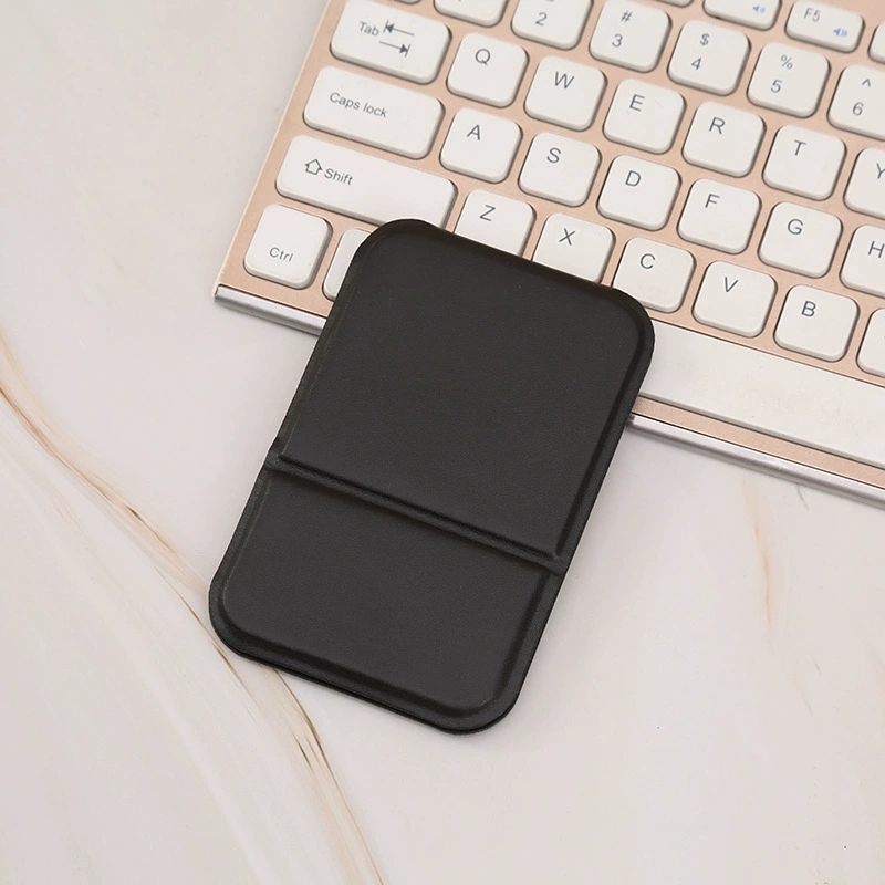 Desktop make-upspiegel Effen kleur PU-leer Eenvoudige draagbare draagbare make-upspiegel Opvouwbare student Compacte schattige zakspiegel: WHITE