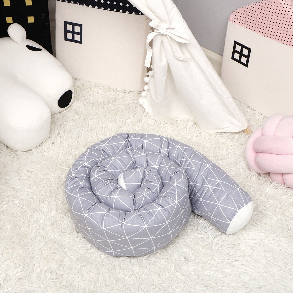 Baby Bed Bumper Safe Long Pillow Anti-collision Cot Pillow Crib Bumper For Baby Cushion Bumper Protector Room Decor Baby Bedding