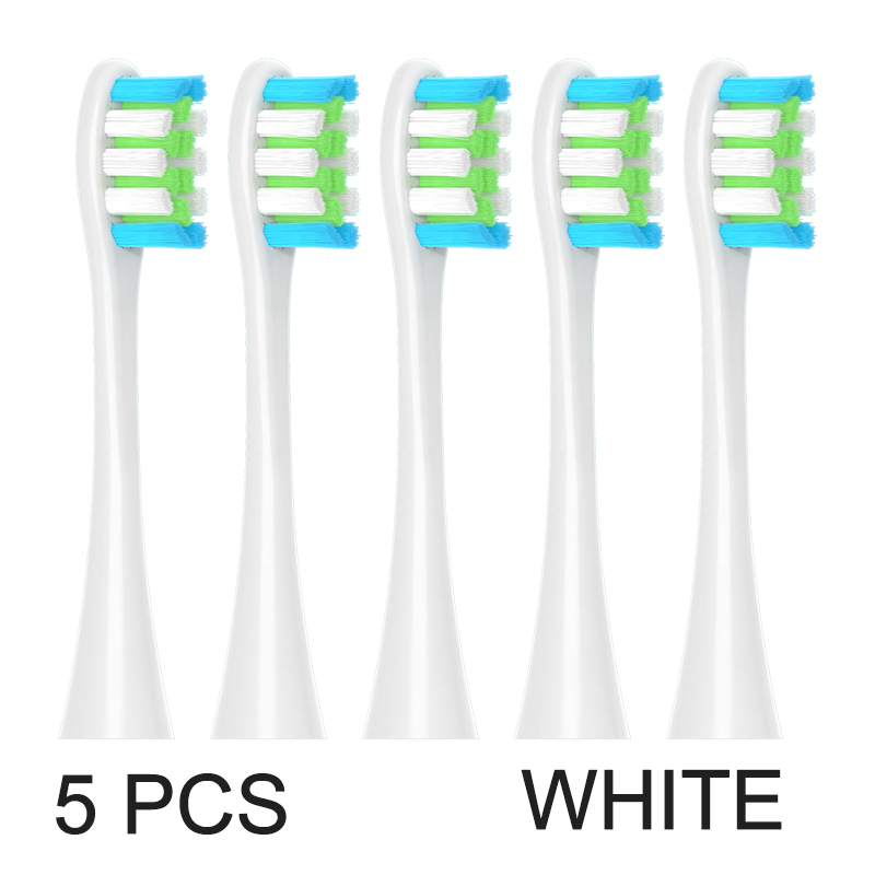 Cabezales de repuesto para cepillo de dientes eléctrico sónico Oclean X PRO Elite/Flow/F1/One/X/All Series DuPont, cerdas suaves azules y verdes: Plata