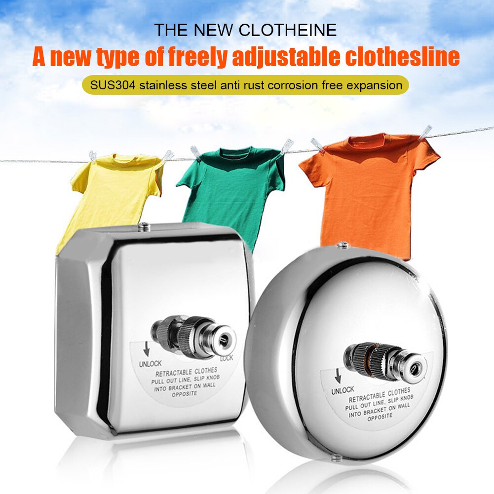 2.8m ruimtebesparende douche hotel uitschuifbare waslijn buiten binnen badkamer roestvrij staal stootvrije wasopslag