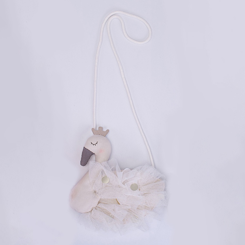 Girls Plush Backpacks Children Coin Purse Wallet Kids Girl Handbag Kid Shoulder Bag 3D Swan Baby Small Lace Bags: A3