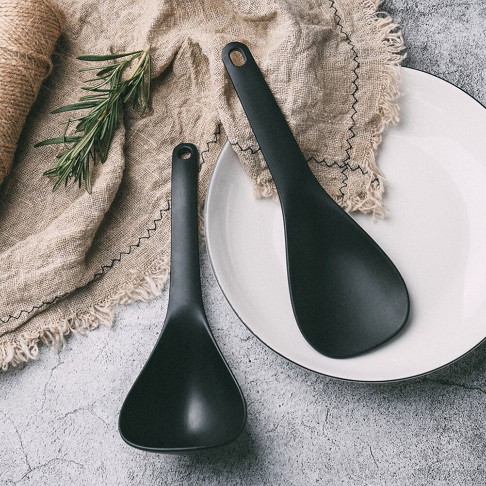 3pcs Japanese Style Long Handle Spoons Plastic Ramen Soup Eating Spoons