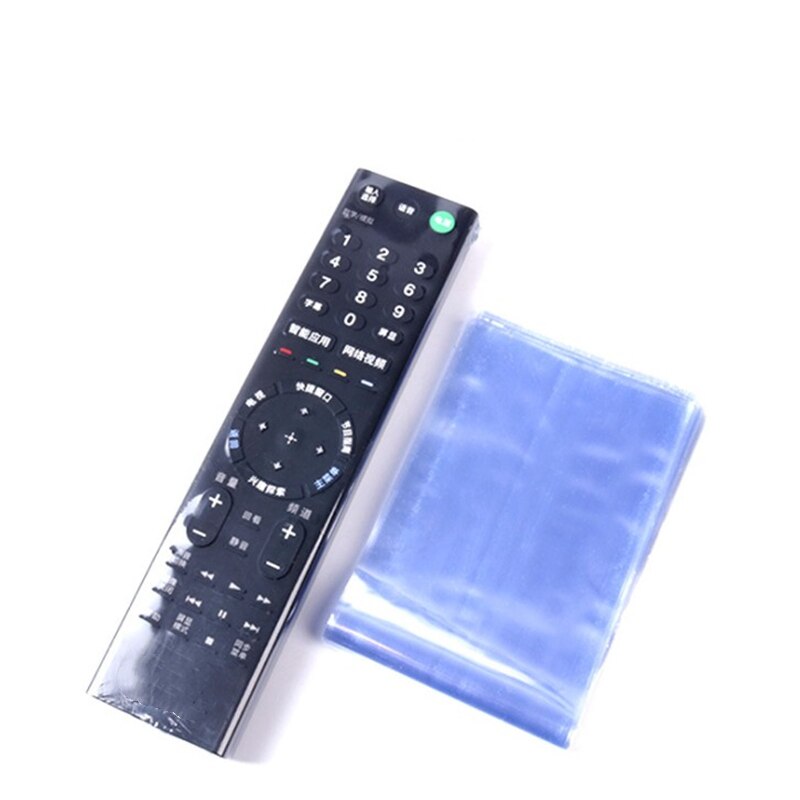 10 Stks/set Clear Film Tv Afstandsbediening Case Cover Airconditioning Afstandsbediening Beschermende Anti-Stofzak 6/8*25Cm