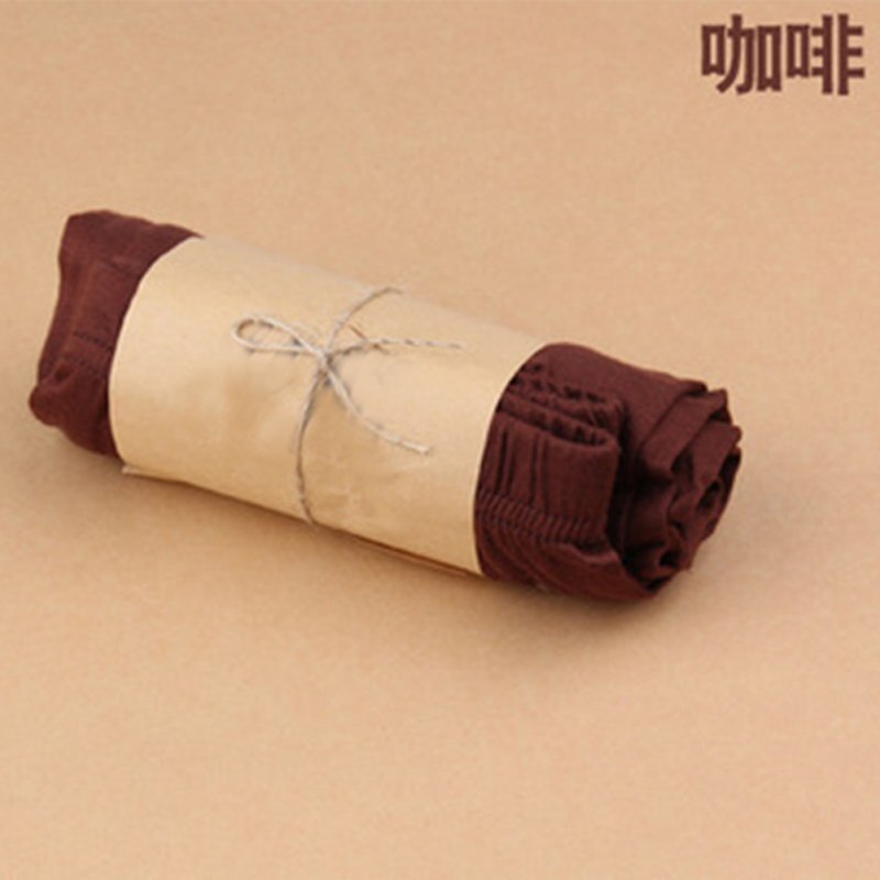 Pantalones elásticos ajustados de algodón de cintura alta para mujer: coffee