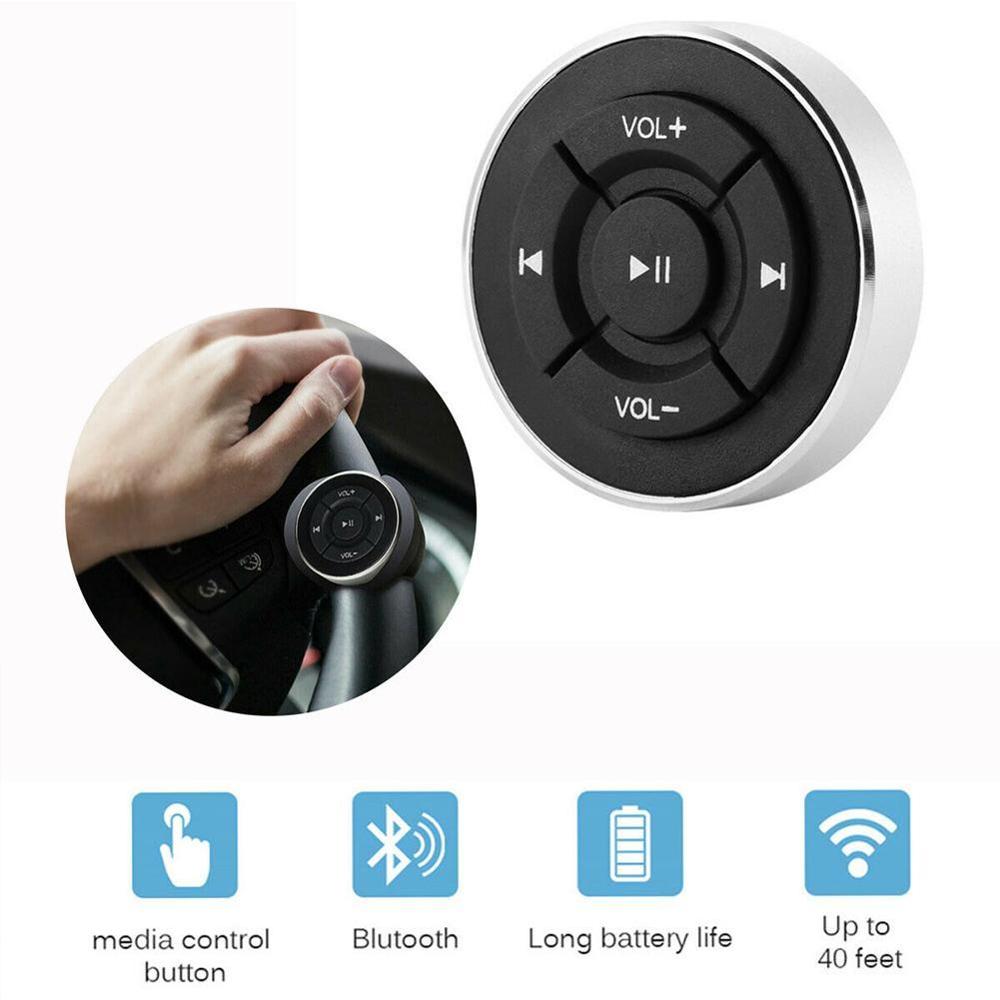 Draadloze Bluetooth Afstandsbediening Music Foto Auto Stuurwiel Media Stuur Voor Telefoon Beugel Met Smart Knop I3G4