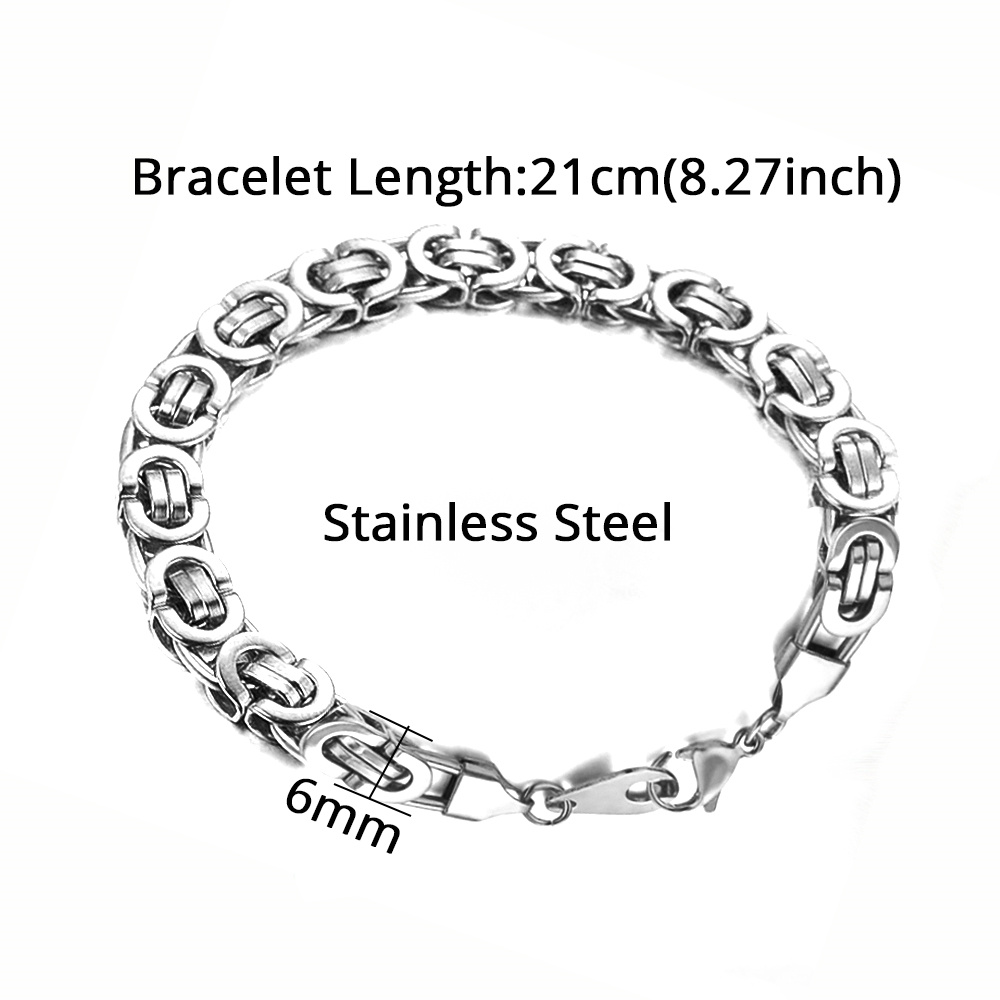 Mais novo 316l pulseira de aço inoxidável das mulheres dos homens wholelsale pulseira 4mm cor ouro masculino mão elo corrente pulseira hip hop jóias: Banhado a prata antigo