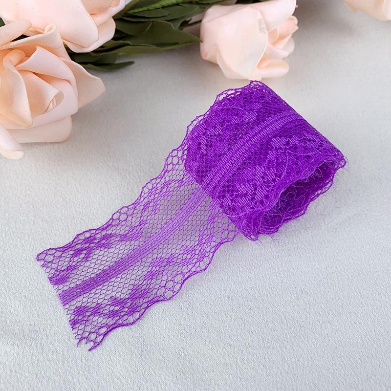 10 Yards 38mm ruban de dentelle filet brodé garniture de dentelle pour mariage fête rideau de noël décorations bricolage cheveux nœuds couture tissu