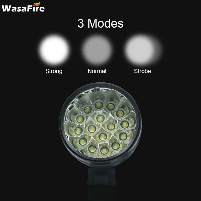 20000 Lumen 16 * T6 Led Cycling Bike Light Mtb Koplamp Waterdicht 3 Modes Fiets Front Lamp Night Riding Zaklamp geen Batterij