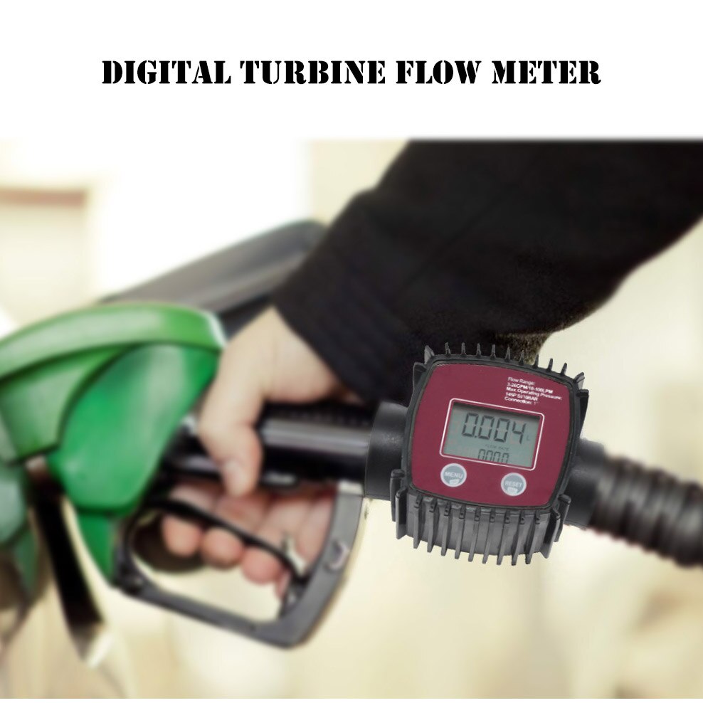 1" Internal Thread Digital Turbine Flow Meter For Water Gasoline Diesel Kerosene Chemical Liquid Fuel Flow Meter