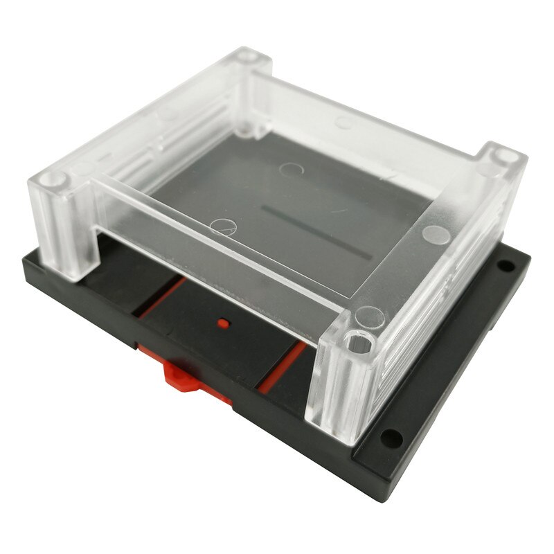 10pcs/lot mold injected extrusion housing ABS plastic case enclosure diy 115*90*40mm for PLC system PCB equipment: black-transparent
