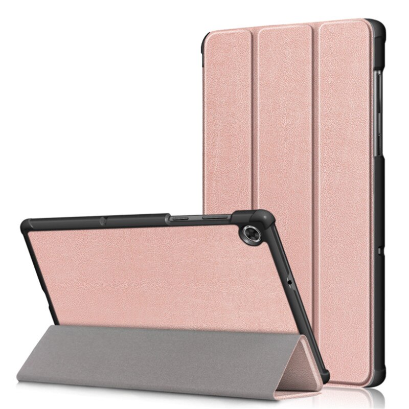 Hoesje voor lenovo tab  m10 fhd plus tb -x606f x606x 10.3 smart cover funda voor lenovo tab  m10 x505f x605 10.1 inch standaard shell + pen: Roségoud