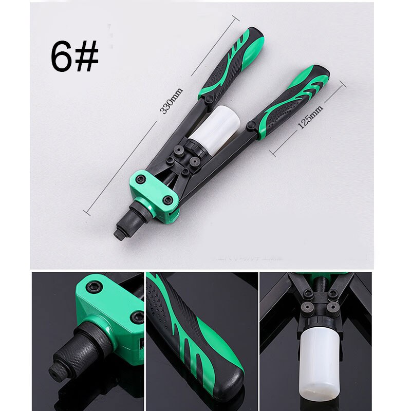 Easy Automatic Rivet Tool Green Upgrade Version Pull Cap Heavy Duty Hand Riveter for 3/32"1/8"5/32"3/16"1/4" --M25: 6