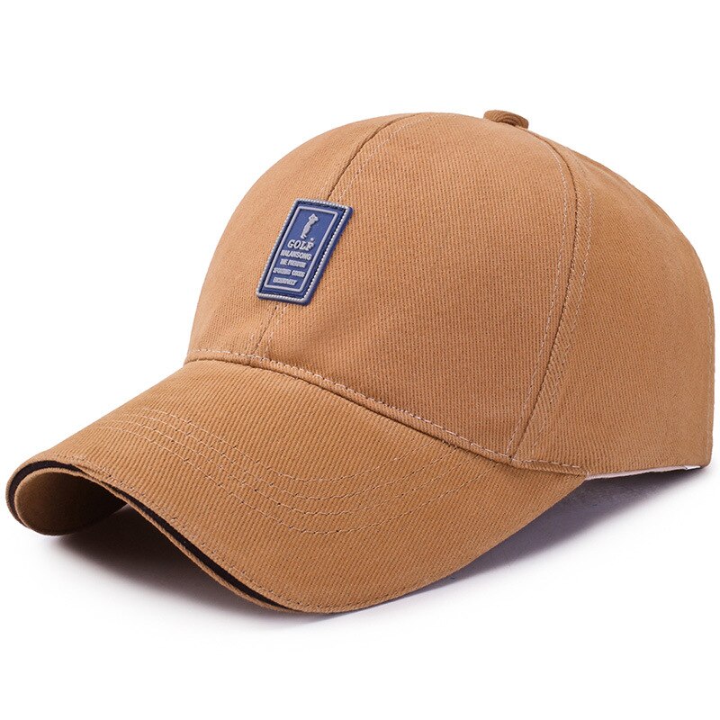 Mannen Verstelbare Baseball Cap Casual Leisure Hoeden Mode Jongen Snapback Hoed Caps: Golf Label  Camel