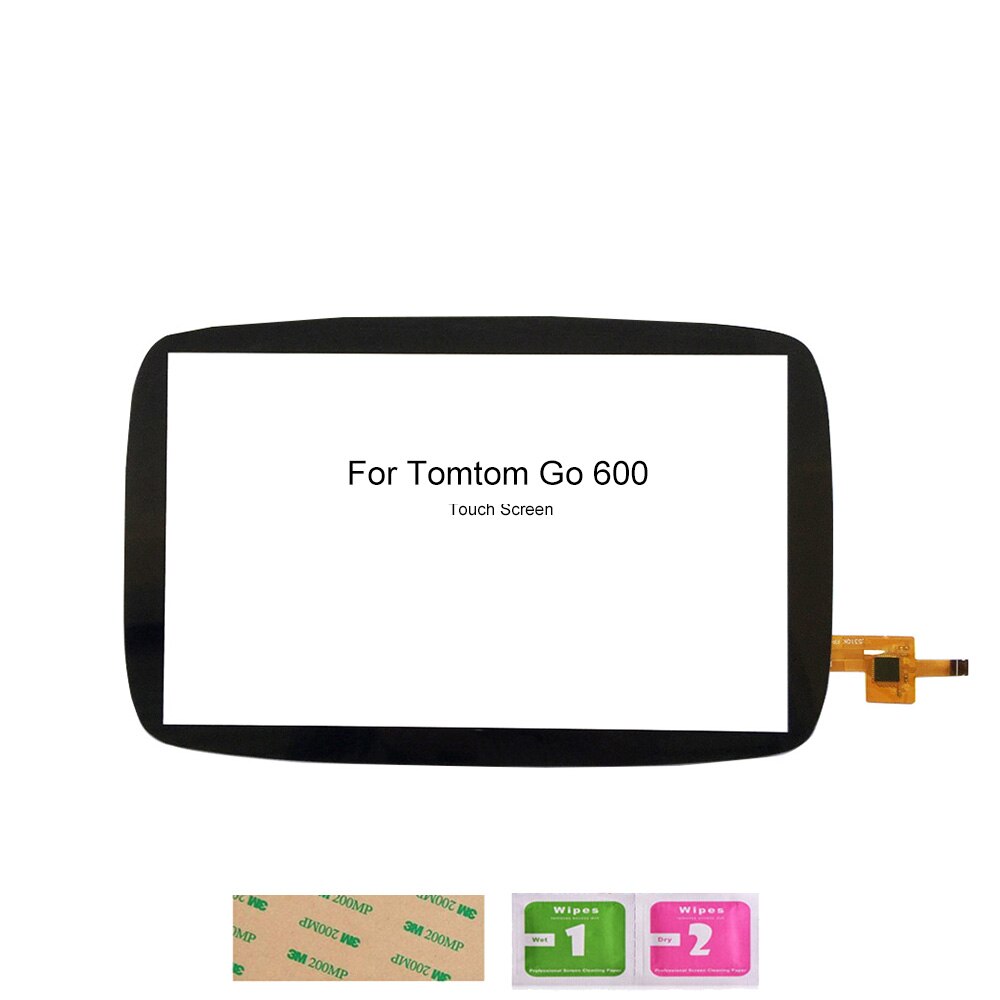 GPS Touch Screen Panel Glass For Tomtom GO 600 GO 6000 GPS Repair Replacement Part Touch Screen Digitizer Panel Sensor Adhesive: Black No Tools