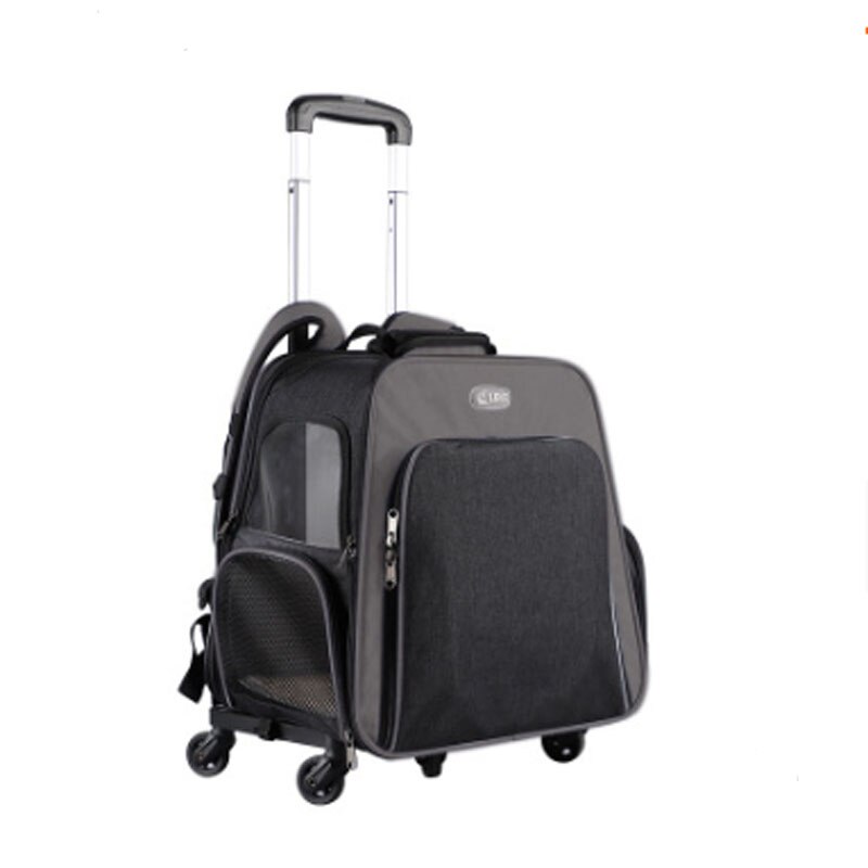 Folding Pet Backpack Portable And Large Capacity Extensible: Light grey