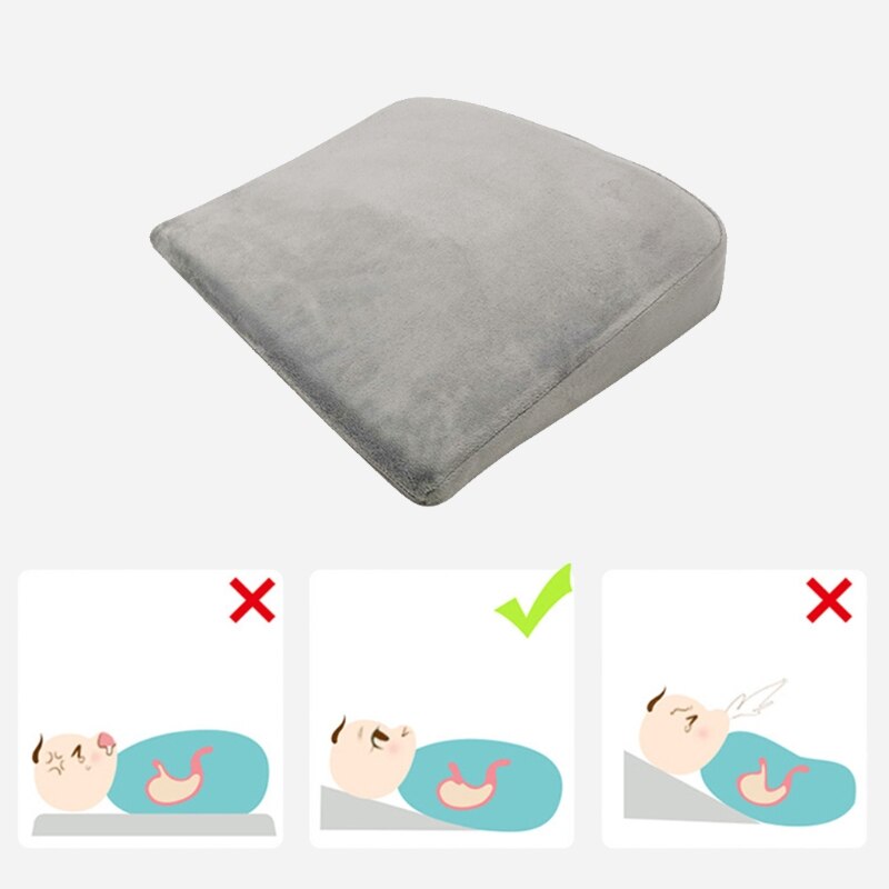 Comfortable Baby Pillow Head Shaping Memory Foam Pillow Improve Sleep Position Newborn Wedge Pillow for Relief and Acid Reflux