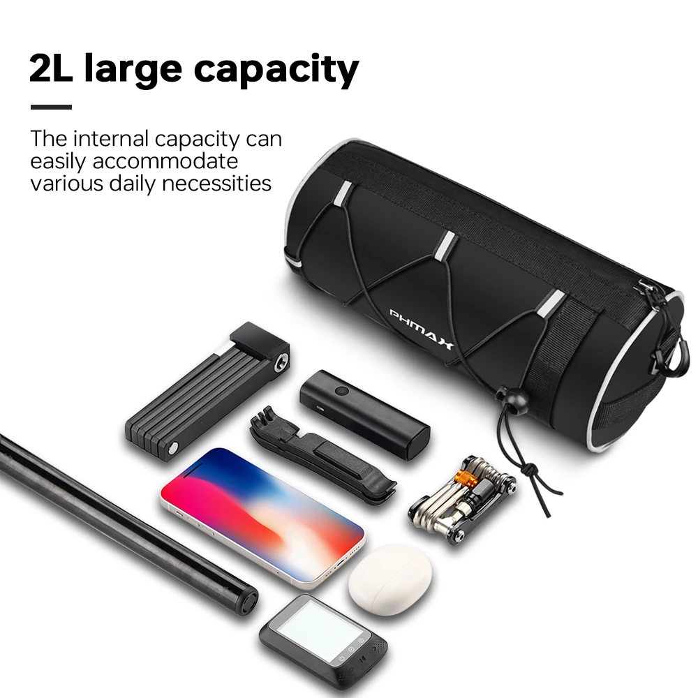 PHMAX Fietstassen vooraan Mountain Racefiets Tube Bags Voorstuur Waterdichte zadeltassen Fietsuitrusting