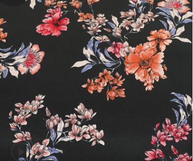 Trykte stoffer kran kran pyjamas stof almindeligt vævet kasse foret med stretch satin forår og sommer stretch nederdel: 2
