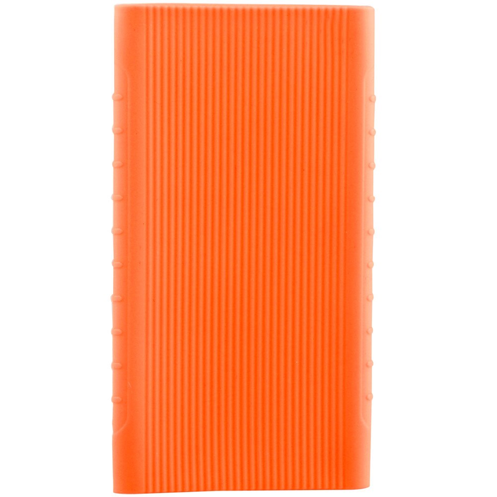 13 x 7cm eksternt batteridæksel blødt silikone powerbank cover til 5000 mah xiaomi power bank: Orange