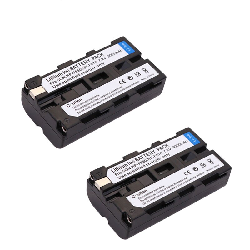 5x 7.4V NP-F550 NP F550 NP-F570 NP F570 F330 F530 Rechargeable Li-ion Camera Battery For Sony NP-F330 F750 CCD-SC CCD-TR: 2battery