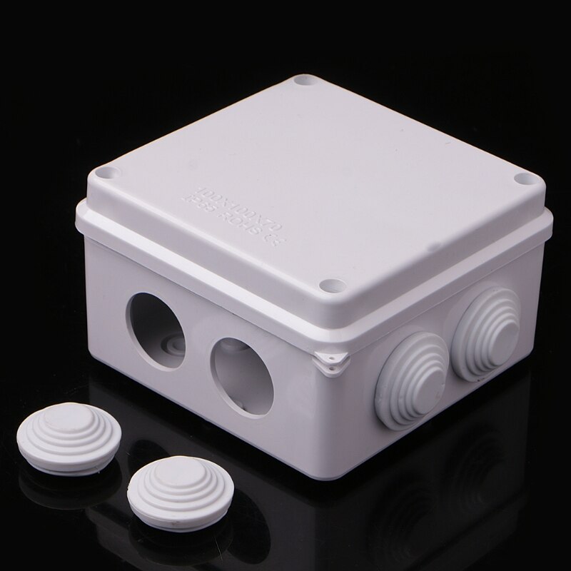 Waterproof Plastic Enclosure Case Power Junction Box IP65 100mm x 100mm x 70mm