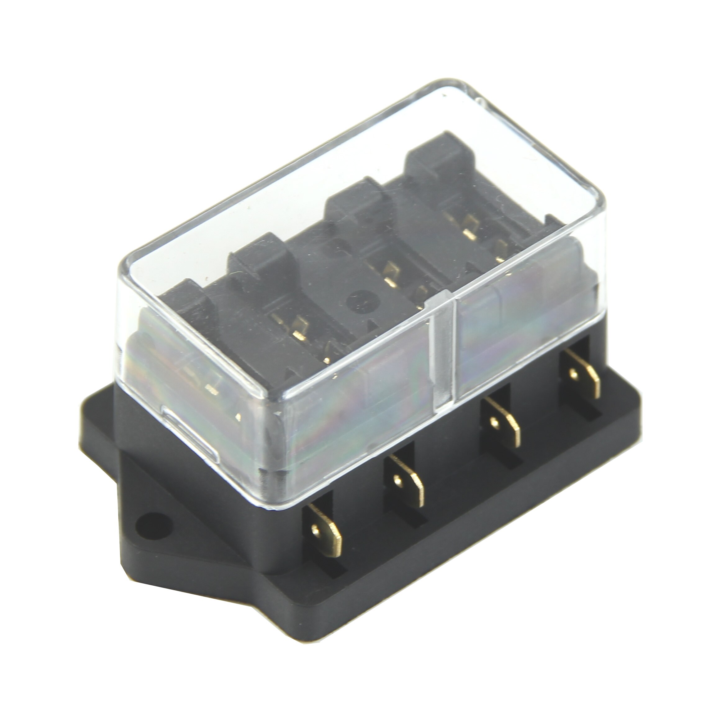OOTDTY 4 WAY CAR VEHICLE CIRCUIT BLADE FUSE BOX/HOLDER STANDARD BLOCK HOLDER