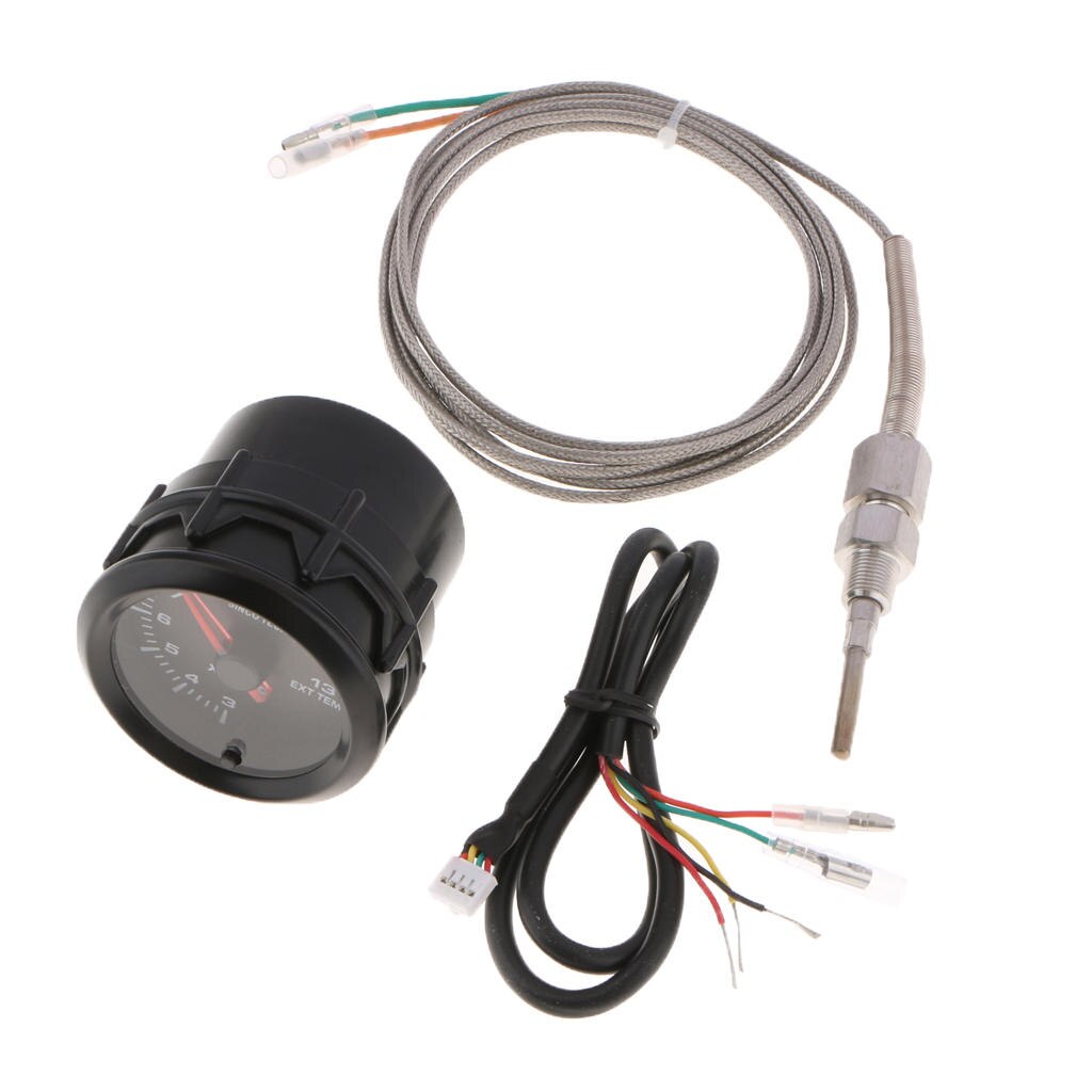 Gasoline Car Truck Digital LED EGT Exhaust Gas Temperature Gauge With Cable