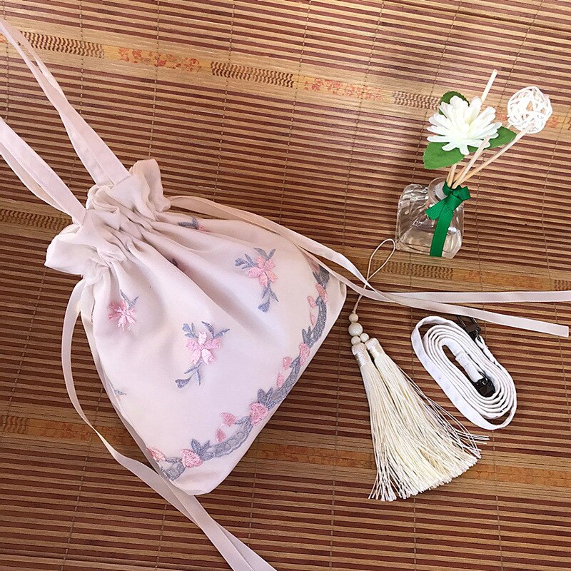Sac à main rétro alasir pour femme, style chinois, hanfu, petites fleurs brodées, en dentelle, à bandoulière, mini sac à main rétro pour femme, sacs à ficelle: 13