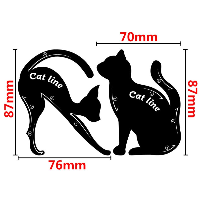 Pochoir pour eye-Liner de chat, , maquillage, pour les yeux, gabarit, de forme, outil d'estampage, modèles en plastique, 1 lot