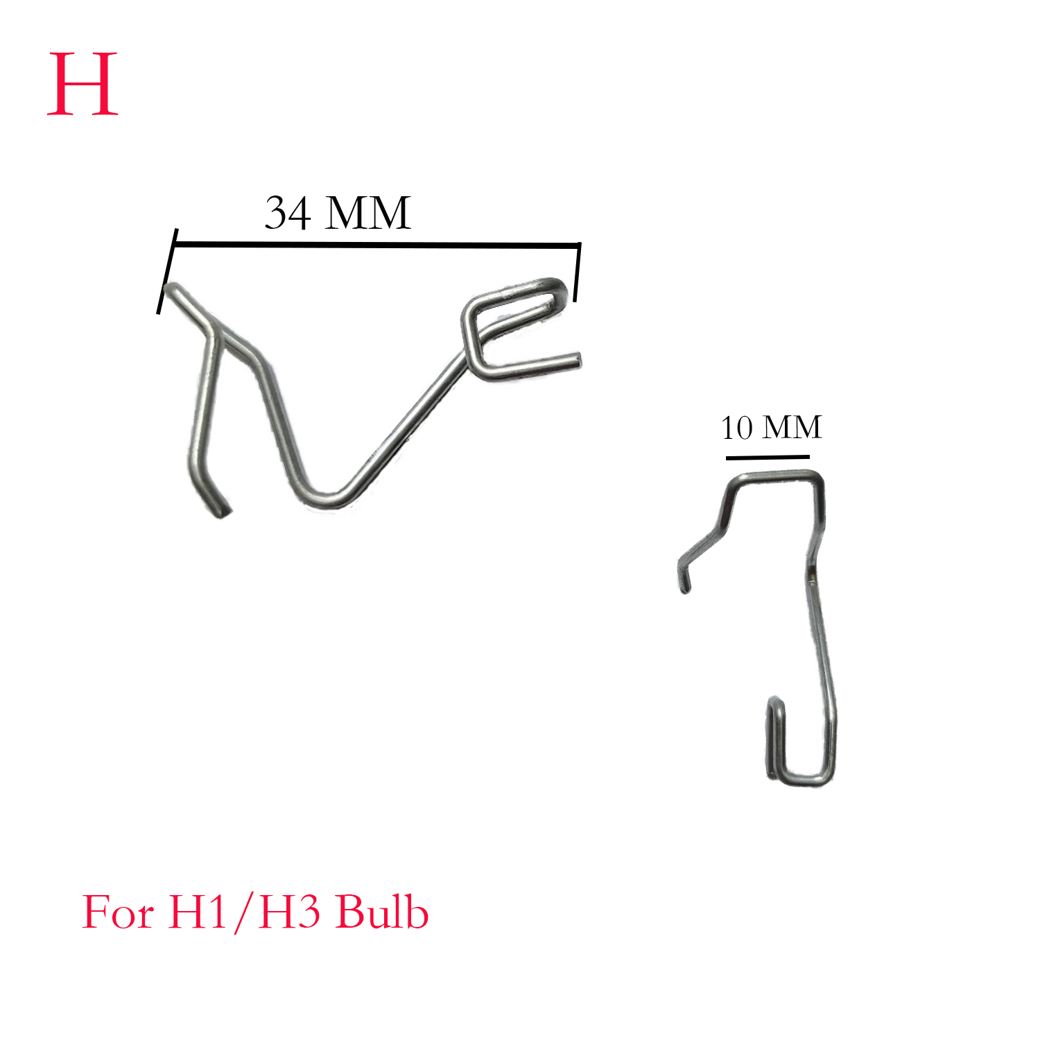 1 Pc Car Headlight Steel Wire Metal Support Lamp Bulb Base Fixed Stable Buckle Spring Fixator Clip Light Retainer 1.2 H1 H4 H7: Silver