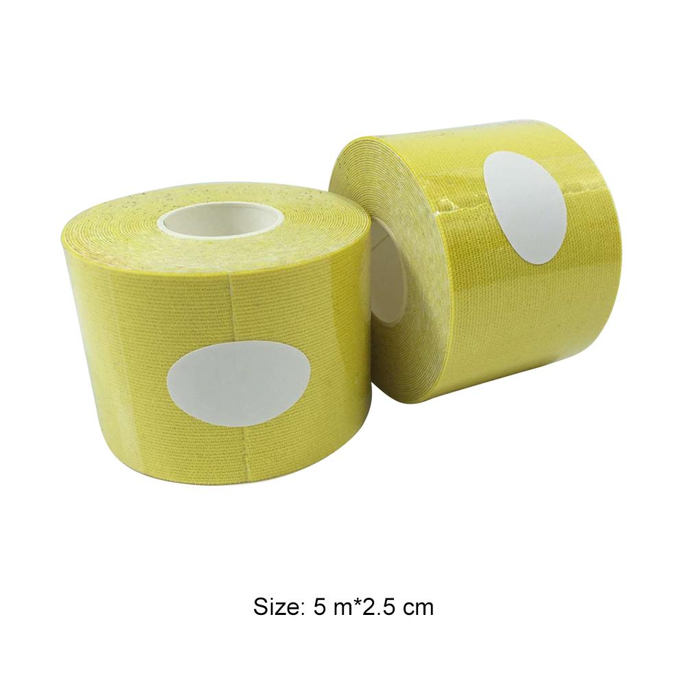 Kinesiology Tape Classic Delicate 1 Roll 5mx2.5cm Kinesiology Tape Bandage Sport Fitness Roll Cotton Elastic Stick: Yellow