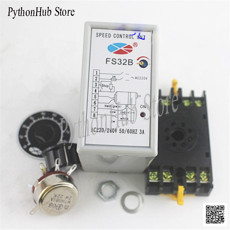Motor Governor 220V AC SS-32 FS32B Single-phase Motor Controller Separate Switch Speed Regulation