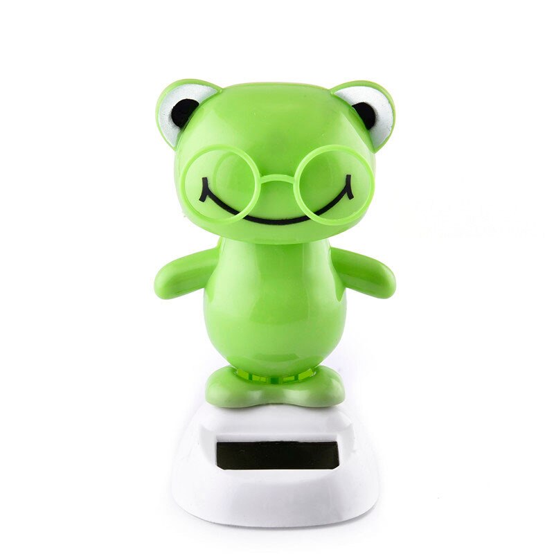 Solar Power Shaking Head Panda Frog Shake Head Cute Animals Toys For Car Interior Ornaments Car-Styling