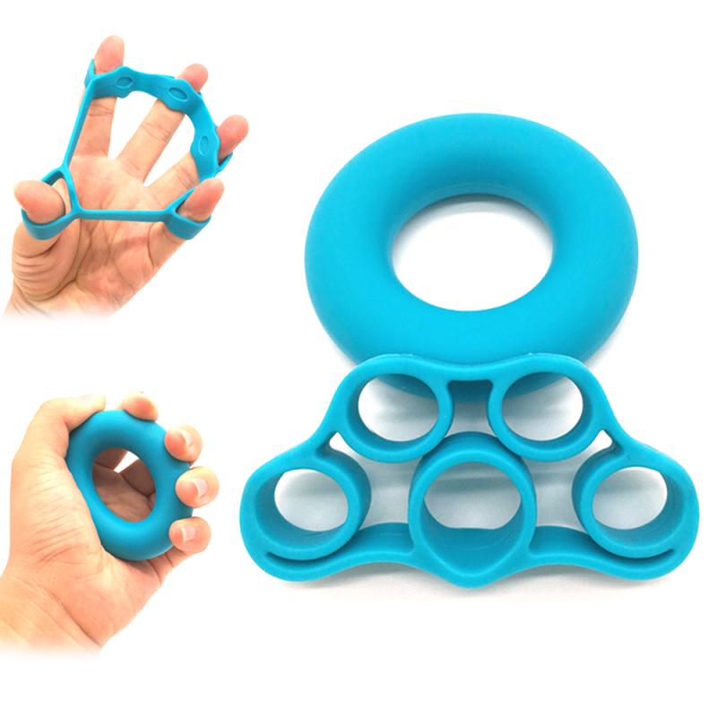 3/4/5KG agarre de dedo silicona fuerza Traine Grips Gripper herramientas banda de resistencia muñeca Flexible ejercicio Fitness equipo