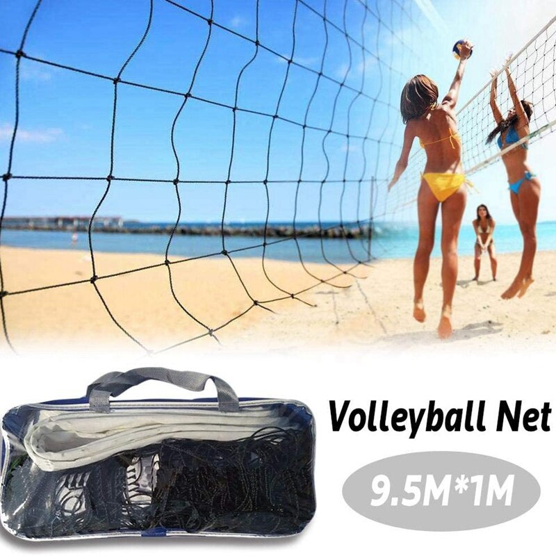 International kampstandard officiel størrelse volleyball nettet træning badminton net mesh udskiftning 950 x 80cm