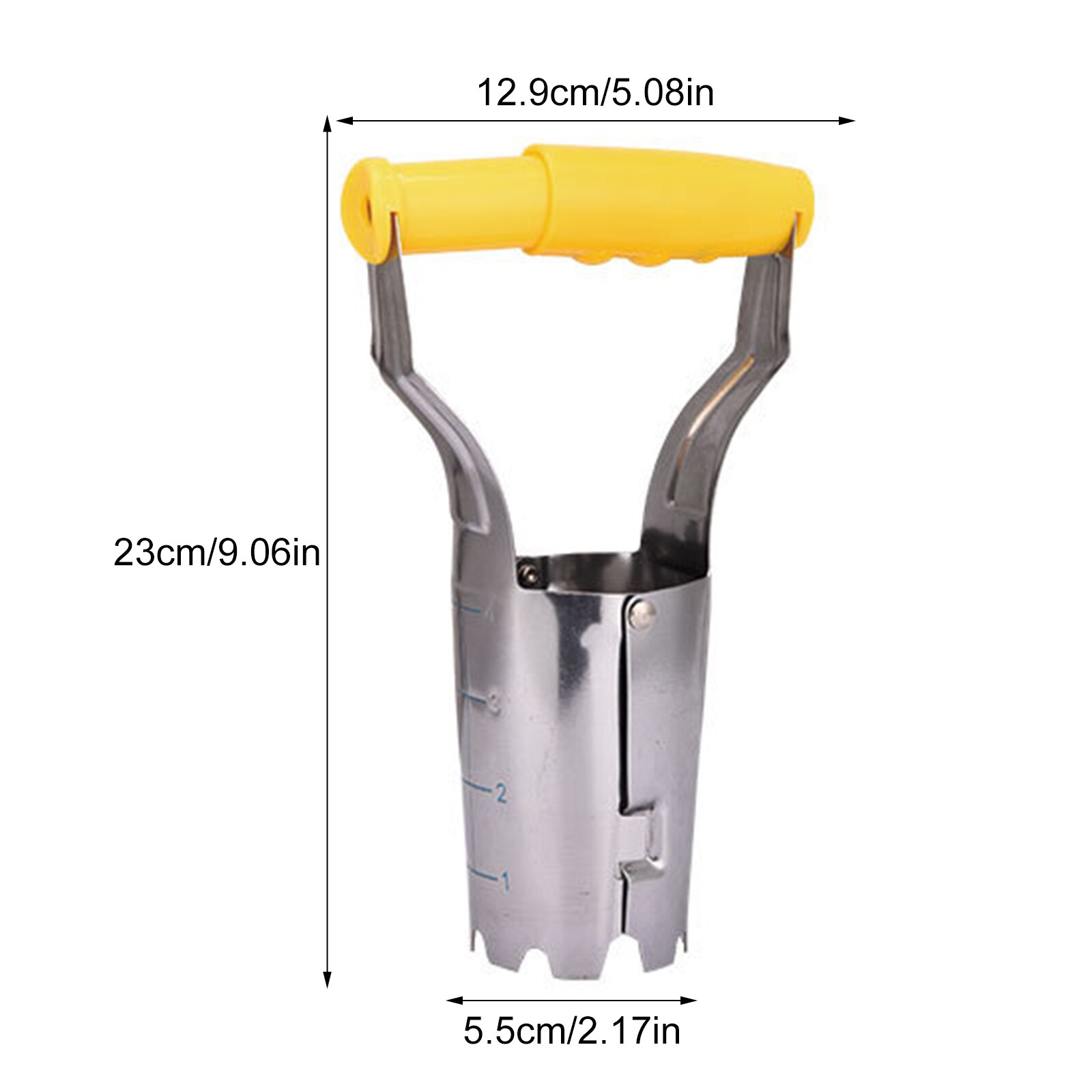 Seedling Dibber Transplanting Planting Tools Bulb Garden Transplantation Tool Hand Tool Set Bulb Transplanter With Spring Handle: Yellow