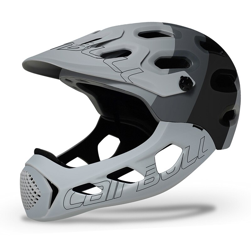 Cairbull helhjelm allcross mountain cross country bike casco lntegral mtb ekstreme sportsværn hjelme cascos bicicleta: Sort grå