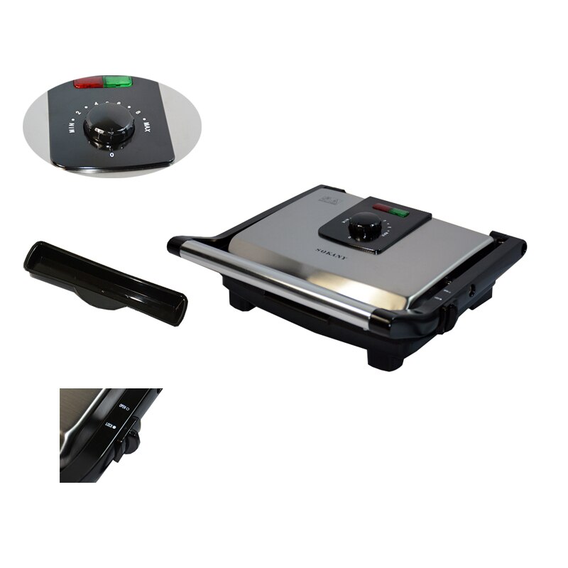 Electric Grill Griddle For home BBQ plate double-sided fast heating Smokeless dog hamburger grilling