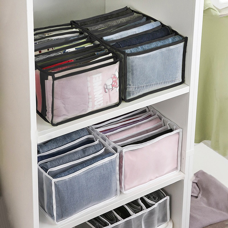 3x jeans förvaringslåda med fack strumpor kläder kalsonger organisatörslådor avdelarlåda förvaringslåda skåp lådavdelare