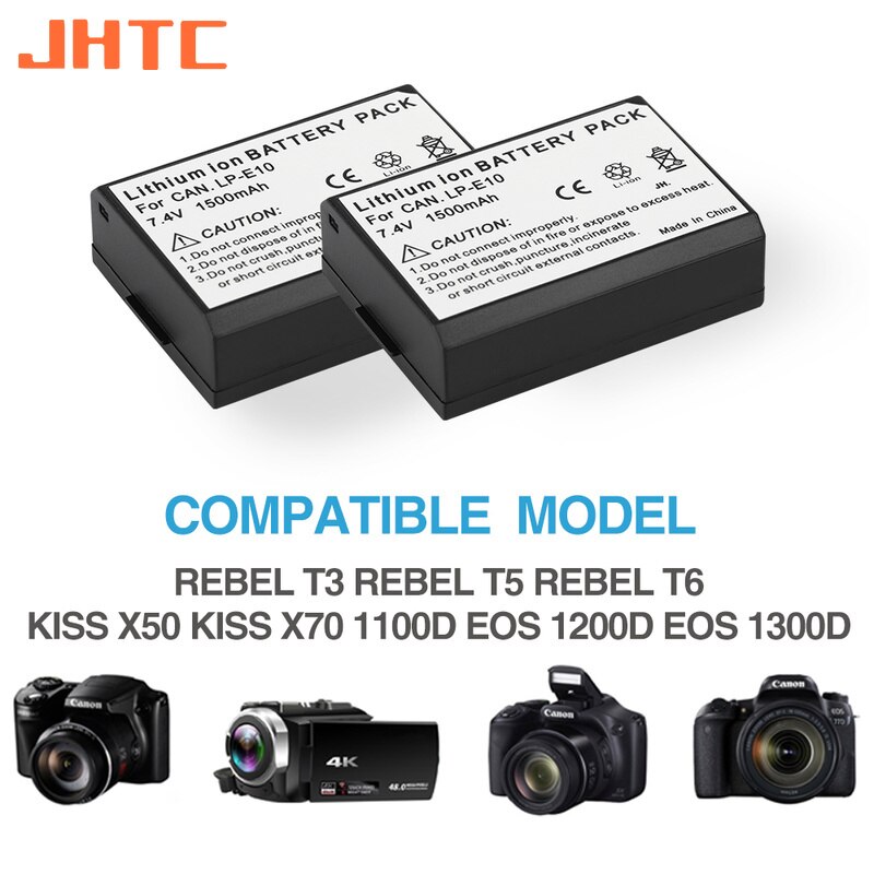 Lp -e10 lpe 10 lp e10 akku 1500 mah canon rebelille  t3 t5 kiss  x50 x70 eos 1100d 1200d 1300d e10 kameran akkua
